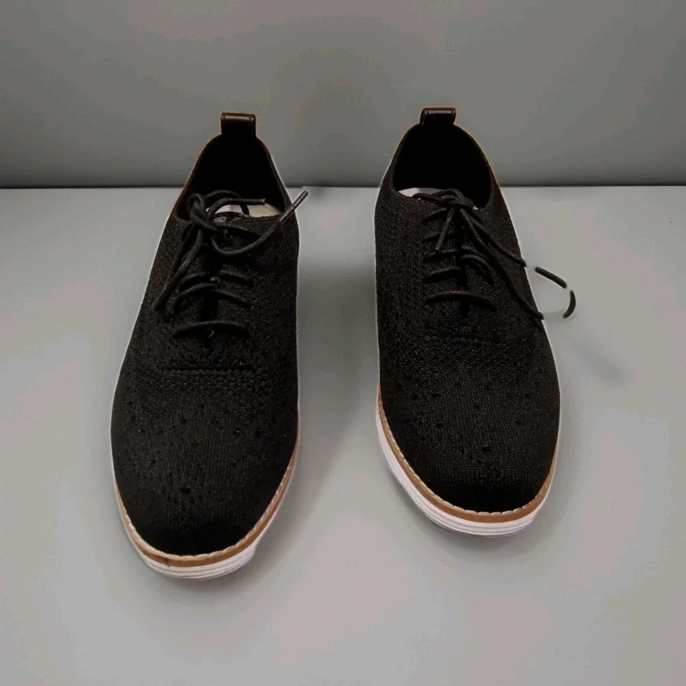 Cole Haan Original Grand Stitchlite Womens Size 7.5‎ Black Wingtip Oxford Shoes
